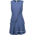 Ellery Layered Fringed Crepe Mini Dress Raoul Blue Ellery Dress